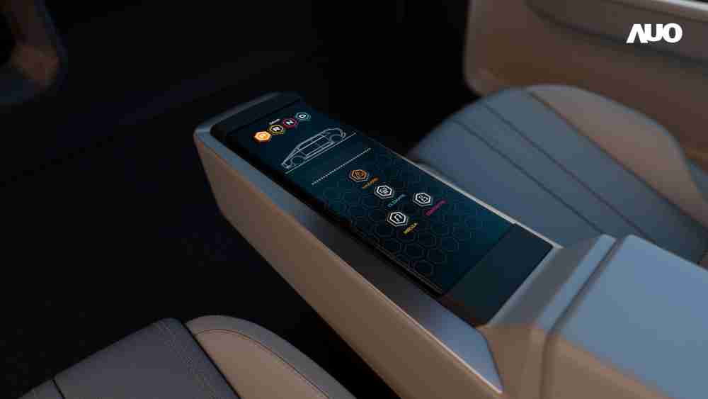 银河集团以人性化设计打造多变形态中控显示(Morphing Center Control)，，，不使用时仅平面显示信息，，进行操作时，，，，显示器则会动态隆起，，转变成3D实体按钮，，，并有触觉回馈，，，展示人机互动新体验